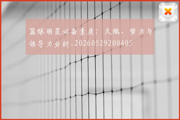 篮球明星必备素质：天赋、努力与领导力分析_20260529200405